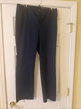 Chico's Dark Navy Straight-Leg Trousers